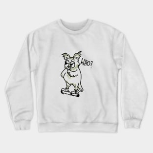 Cute thinking owl Crewneck Sweatshirt